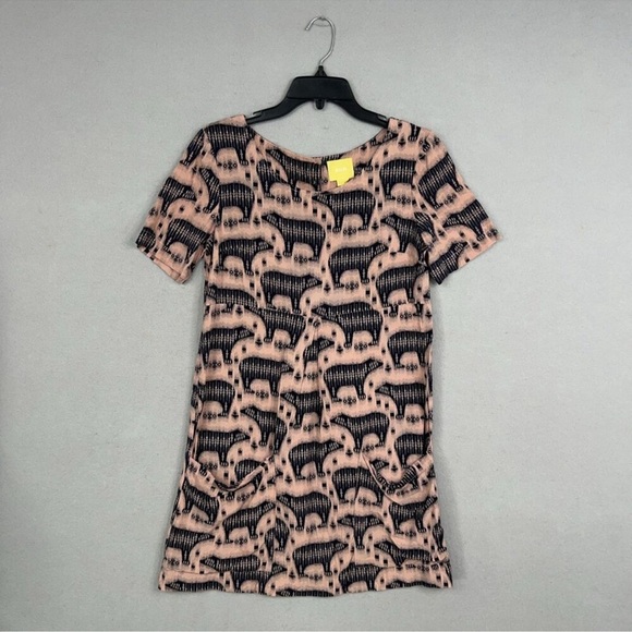 Maeve Pink and Black Animal Print Mini Dress - Picture 2 of 7